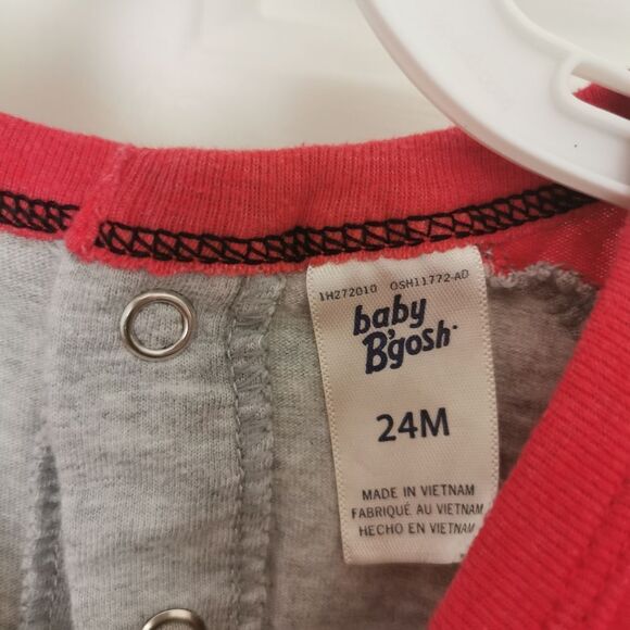 5/$10 Oshkosh B'gosh long sleeve onesie size 24 m - Picture 3 of 4
